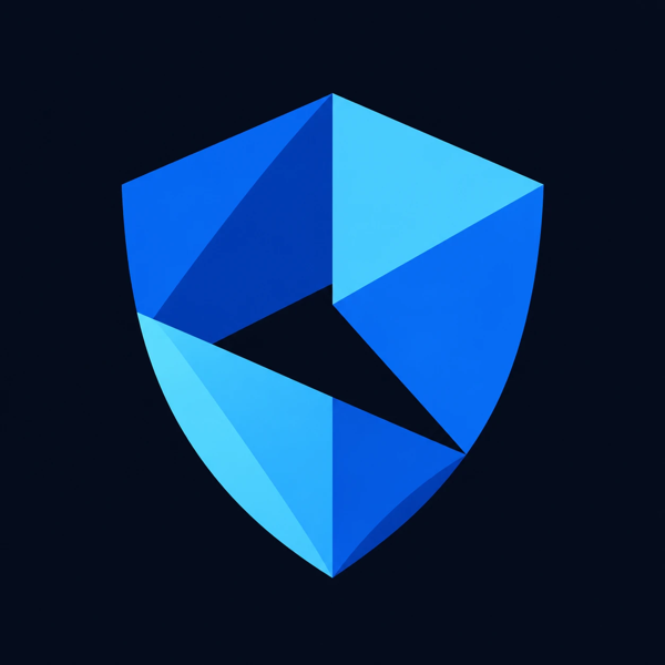 Sentinel logo: a faceted blue shield